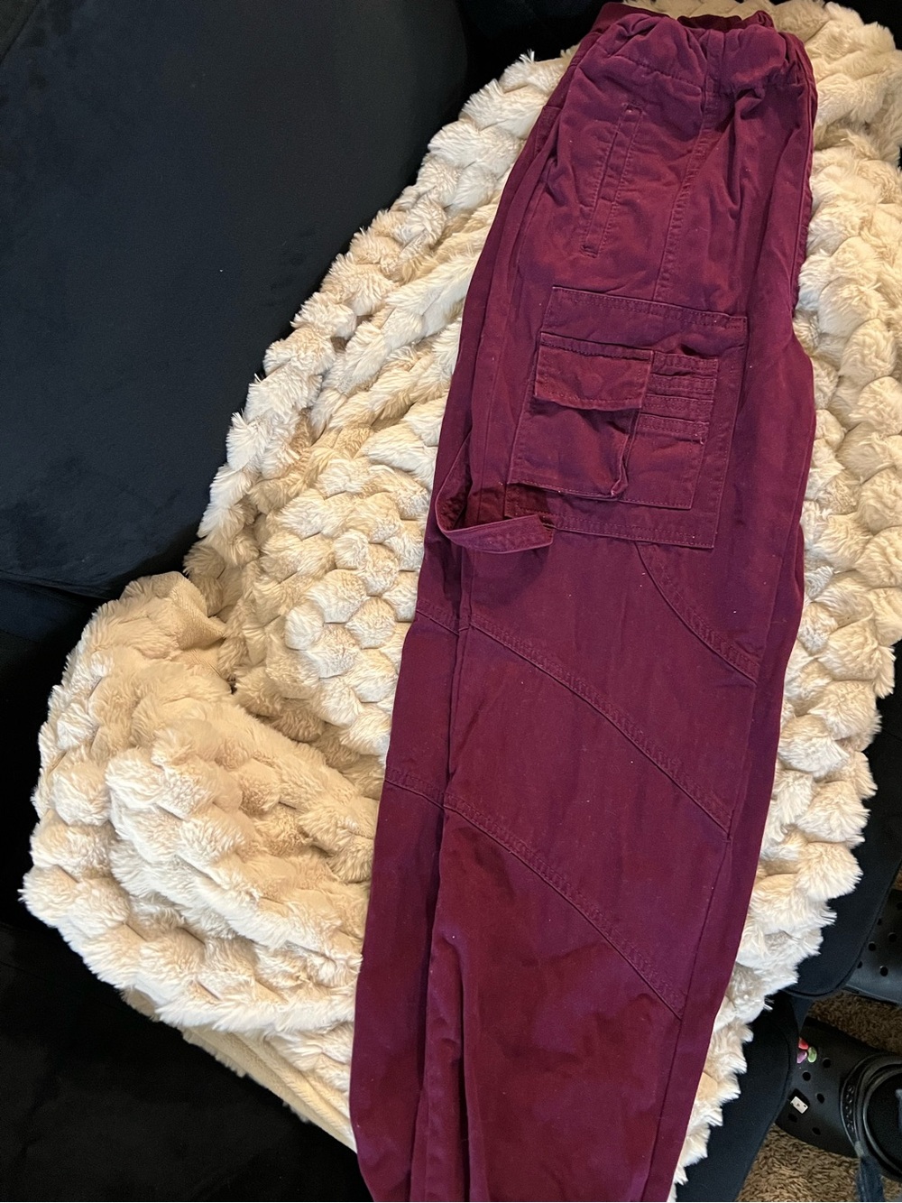 Forever 21 Plum Cargo Jogger Pants
